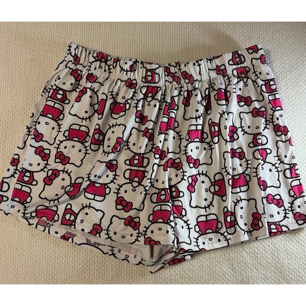 Women’s Hello Kitty All-Over Print Pajama Shorts – Kawaii Lounge Sleepwear